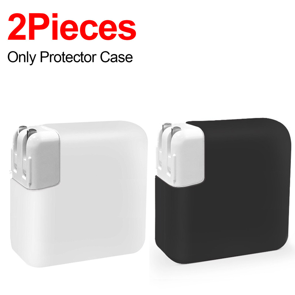 2 ชิ้นซิลิโคนอ่อนนุ่ม 29 30W 35W 45W 60 61W 67W 85W 87W 96W 140W Charger Protector สําหรับ MacBook P