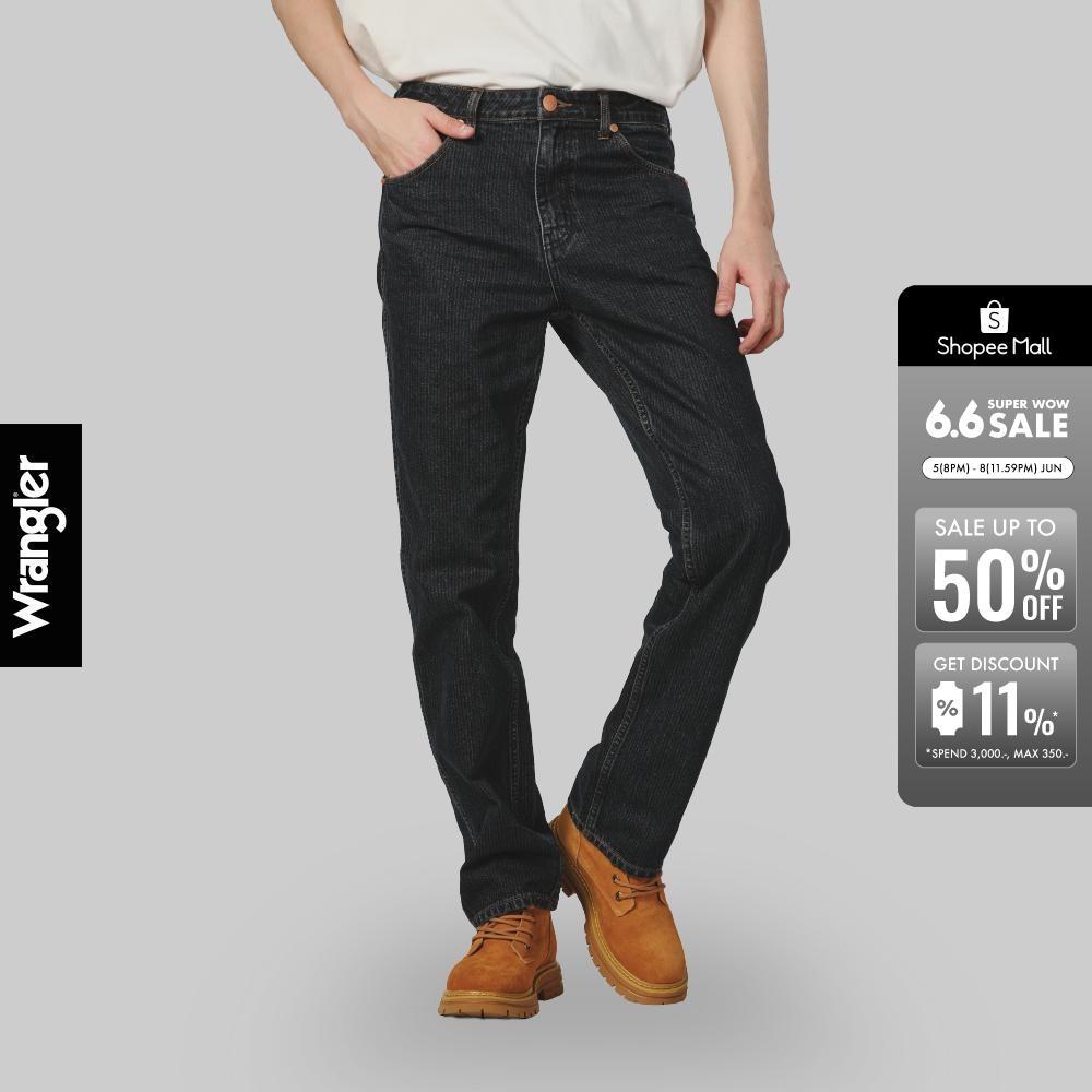 WRANGLER กางเกงยีนส์ผู้ชาย คอลเลคชั่น Casey Jones เอวกลาง ทรงตรง MWZ รุ่น WR F125MMWZN34 สียีนส์เข้ม