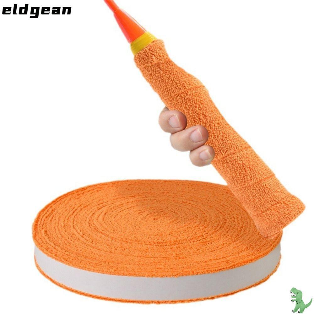 ELDGEAN ไม้เทนนิส Overgrips เทป, การดูดซึมเหงื่อทนทานไม้แบดมินตันผ้าเช็ดตัว, 5M โพลีเอสเตอร์เทปกันลื่น Band ไม้แบดมินตันเข็มขัดจับ