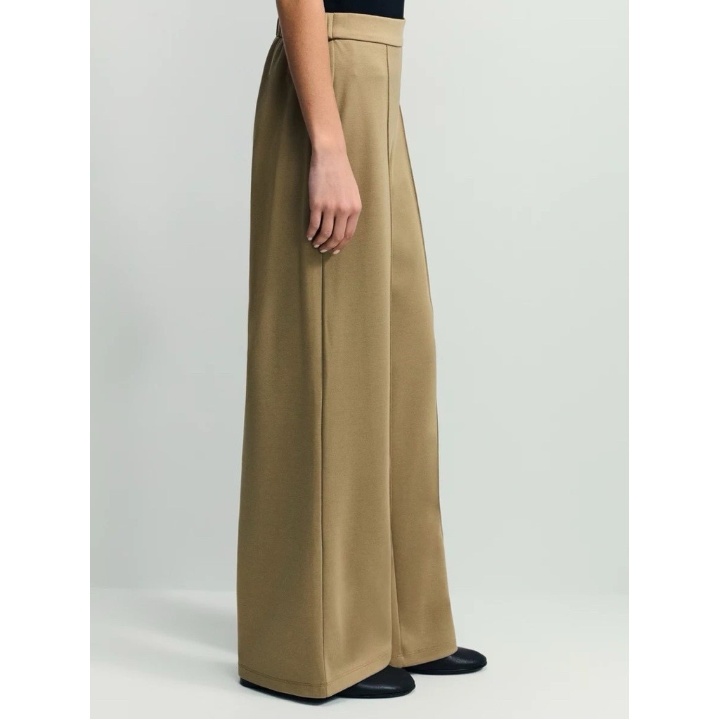 ZARINA Wide leg trousers กางเกงผ้ายืด เอวสูง ผ้านุ่มๆ