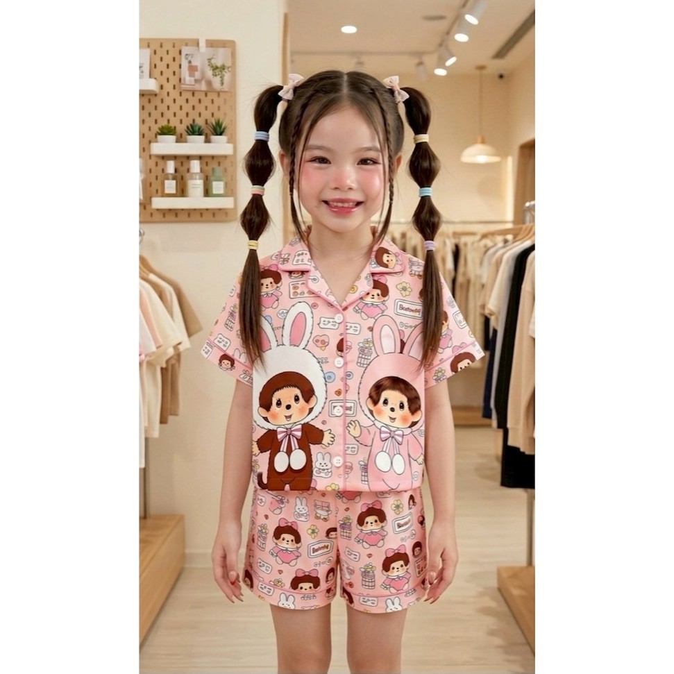 พร้อมส่ง ฐ74-ฐ75 8515 ชุดนอนม่อนชิ
