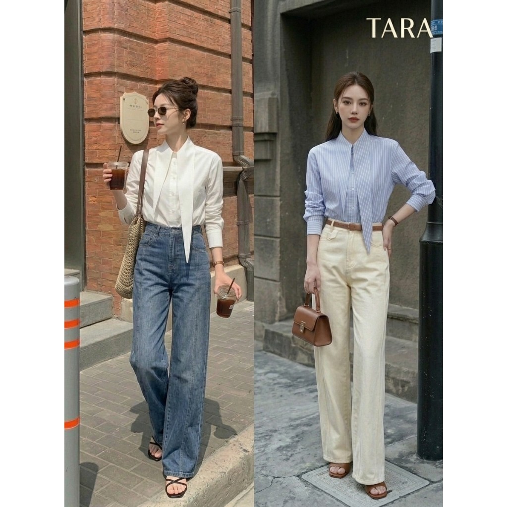 CT333 เสื้อหูกระต่ายสีฟ้าลายทางนําลุคของผู้หญิงและเบา ๆ  ชุดจะสดใสและเรียบร้อย
