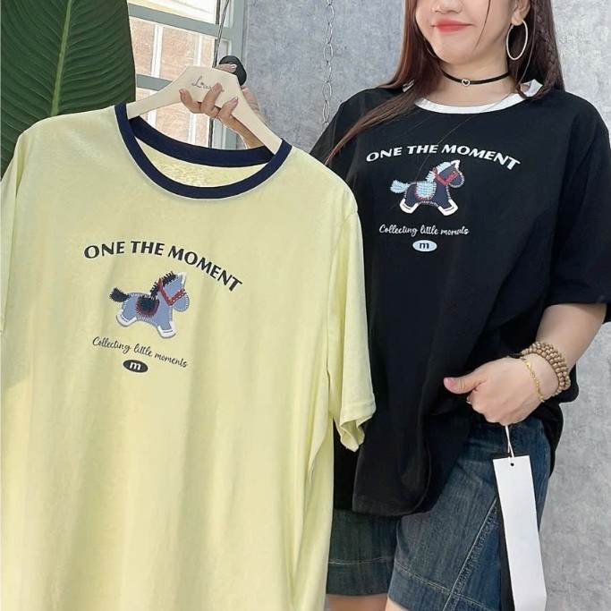 BIGSIZE QCCC OVS เสื้อยืด OverSize ทรง Ngua - คอปกผสมผ้าฝ้ายยืด -18778