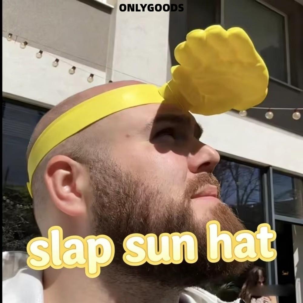 เฉพาะGOODS ม่านบังแดดปาล์ม, Sun Shield ปรับปาล์ม Sun หมวก, ตลกพิมพ์ Mini หมวกมือขนาดเล็ก Sun Visor หมวก Beach Party