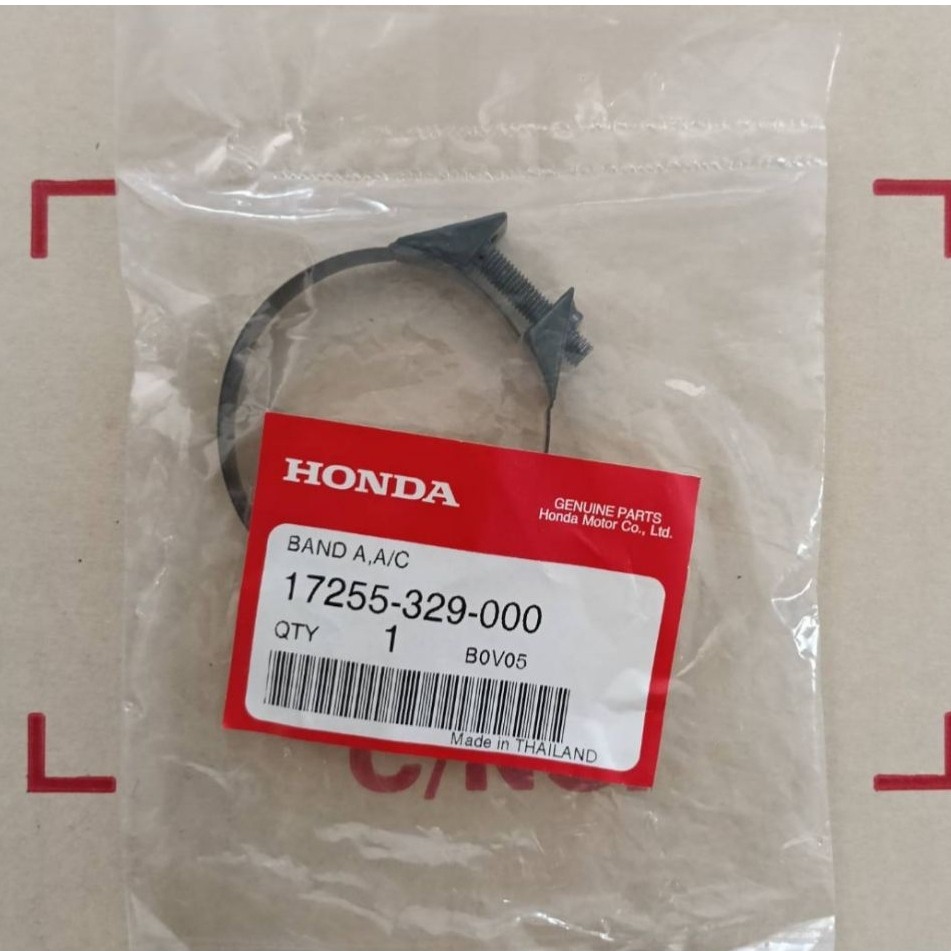 เหล็กรัดท่อยางหม้อกรอง Wave125S,R,X Wave125Sบังลม คาร์บู Dream125 แท้ศูนย์HONDA 17255-329-000