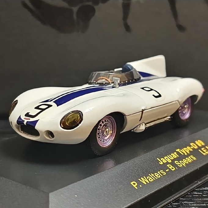 Ixo 43 1/43 โมเดลรถ Jaguar typeD No. 1955 Racing No. 9 Out of Print ผื่นทราย Slight บางส่วนหายาก (ดู