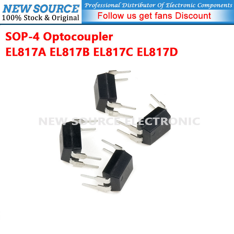[10 ชิ้น] EL817A EL817B EL817C EL817D SOP4 DIP-4 Optocoupler ทรานซิสเตอร์แหล่งใหม่
