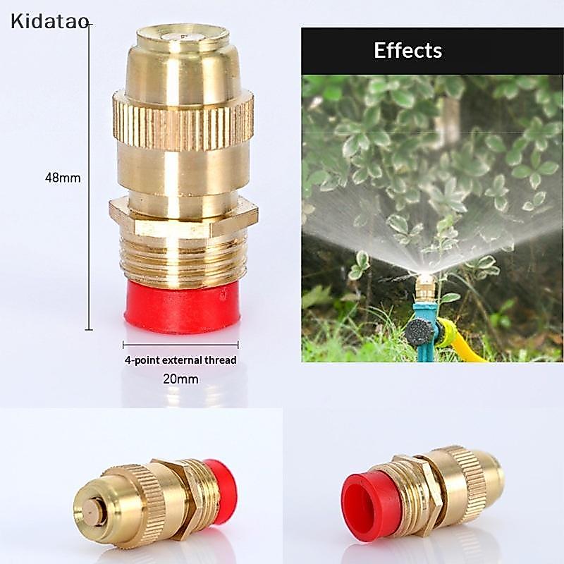 Kidatao Garden ปรับหัวฉีดสปริงเกลอร์ทองเหลืองชุด Multi รูปแบบหัวฉีดน้ําเหมาะสําหรับสวนชลประทาน ks ใหม่