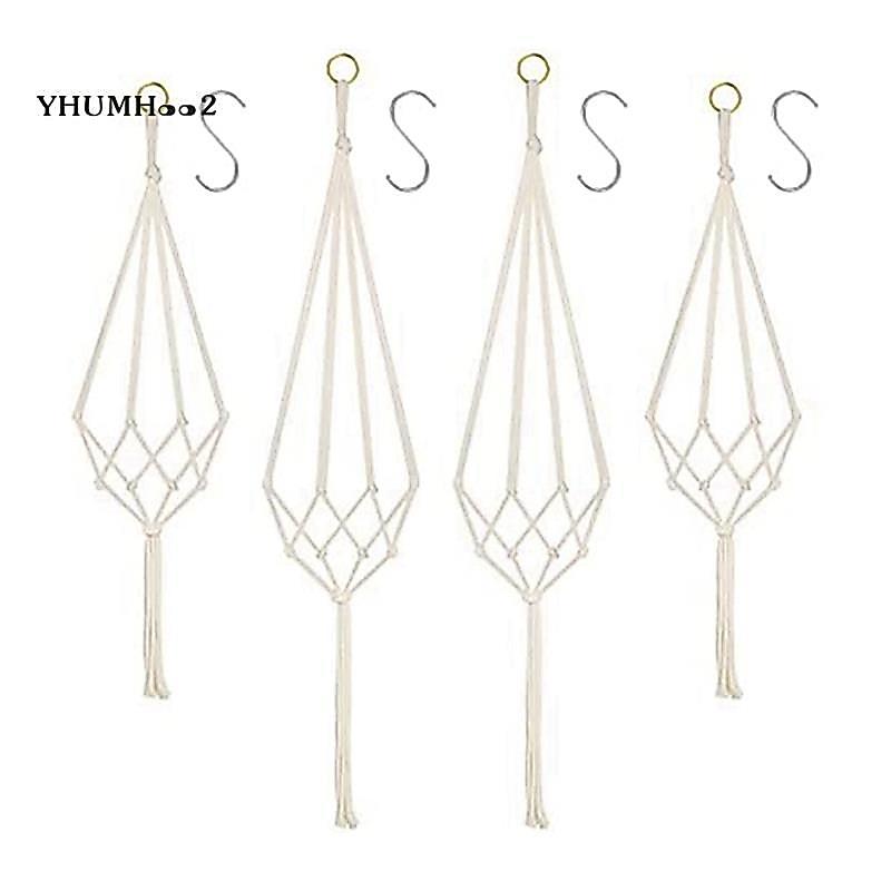 [yhumh002]ตะกร้าแขวน 4 แพ็ค พร้อมตะขอแขวน 4 ชิ้น 80CM & 100CM