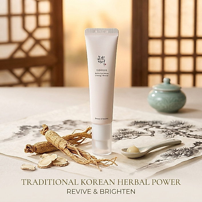 Beauty of Joseon Revive Eye Serum Ginseng + Retinal 30ml เซรั่มบำรุงรอบดวงตา ลดเลือนริ้วรอย ใต้ตาดูกระชับ อ่อนโยน