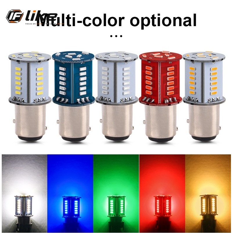 หลอดไฟเบรกท้ายรถจักรยานยนต์ 1157 Led BAY15D Led Bulb 30 SMD DRL 1 ชิ้น