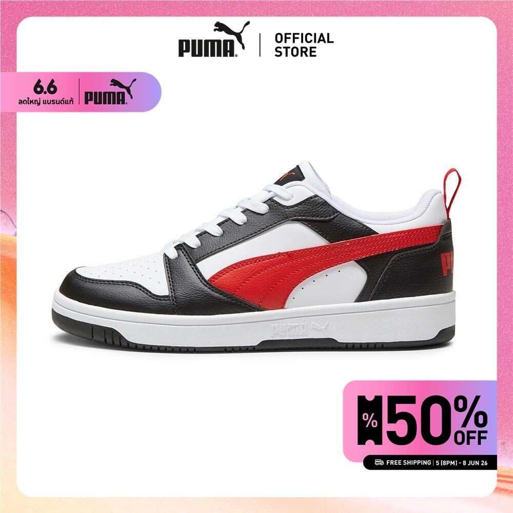 PUMA Rebound V6 Low Sneakers รองเท้าผ้าใบ Rebound V6 White - Red - 39232804