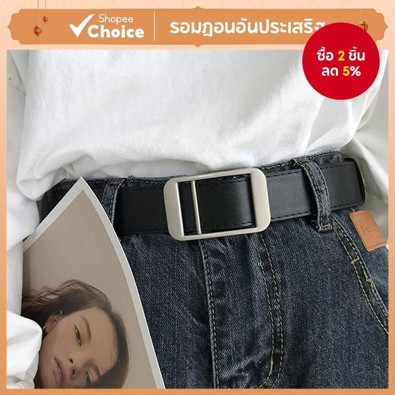 เข็มขัดหนังไม่มีรู ไม่จํากัดเพศ - ปู่ หัวเข็มขัดโลหะผสมปรับได้การออกแบบพื้นผิวเรียบสําหรับกางเกงยีนส์/ลําลอง