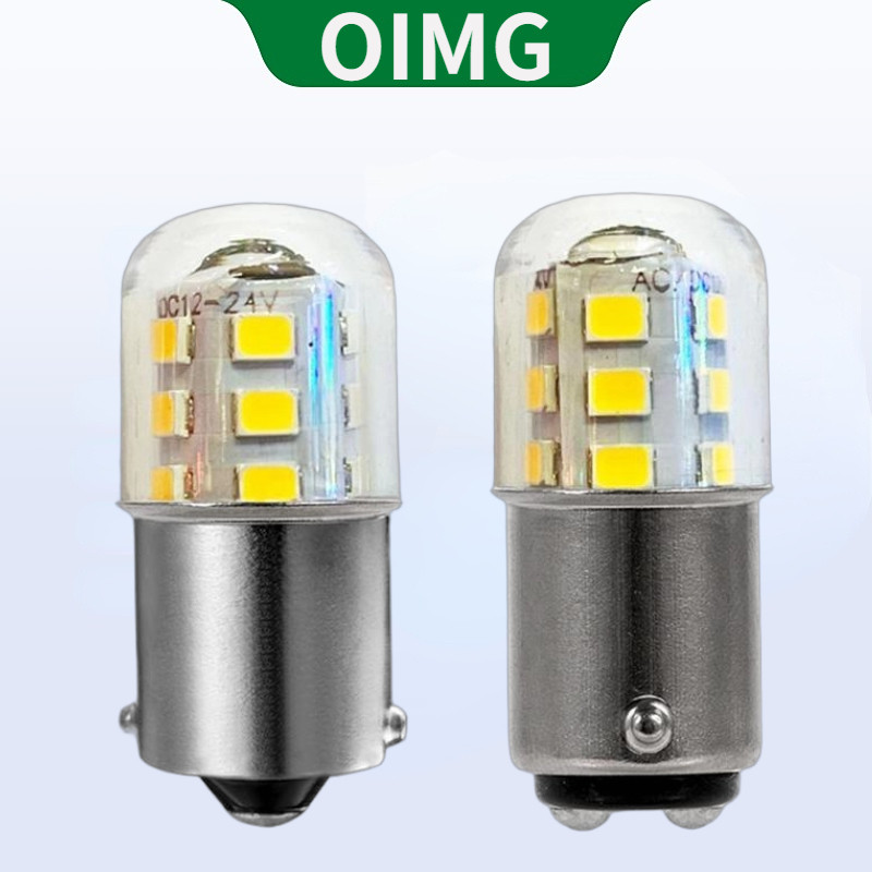 OIMG หลอดไฟ LED BA15D BA15S 3W คุณภาพสูง 12V-24V แสงสีขาว 3000K แสงอบอุ่น 6000K
