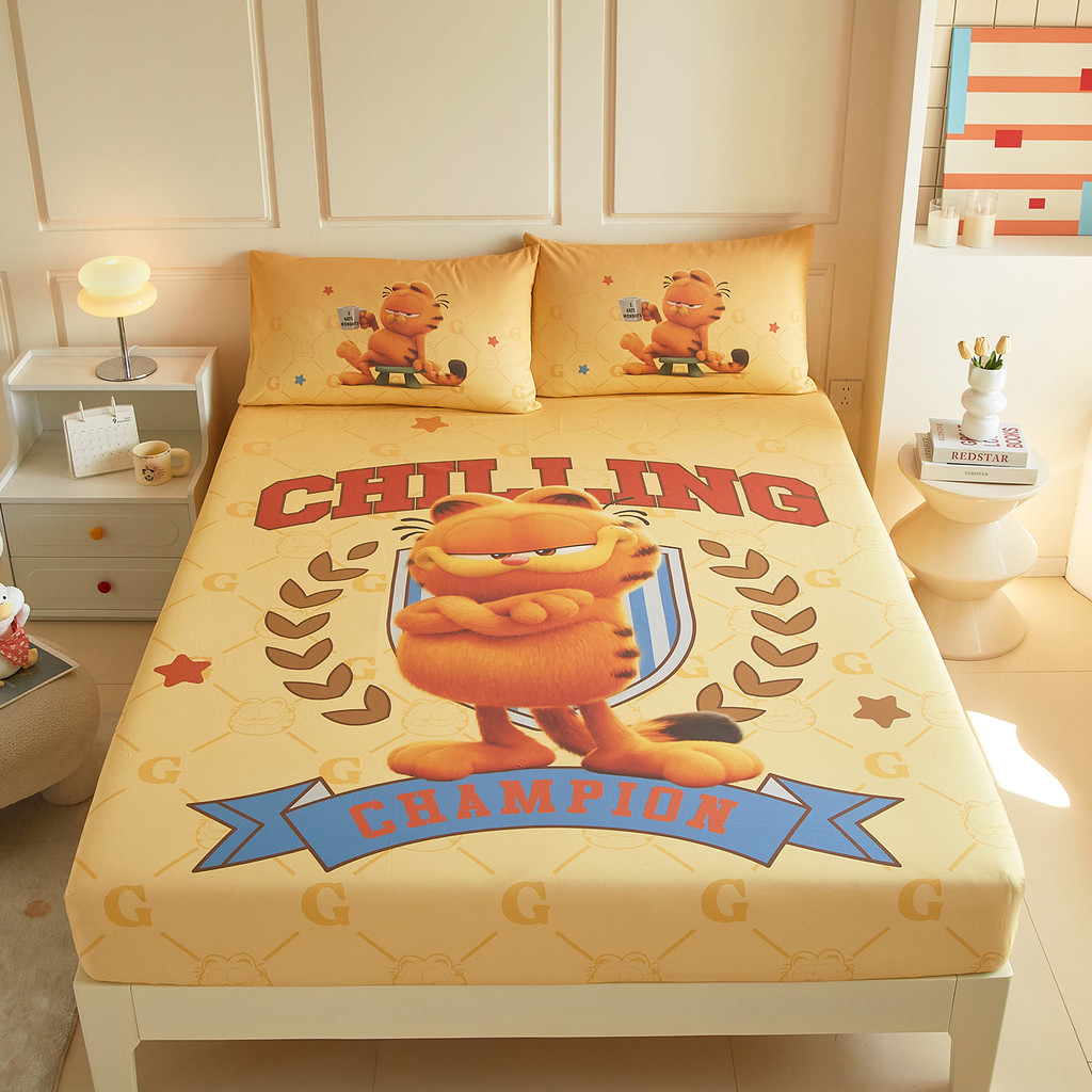 Garfield Cotton Bed Sheet Single Piece Pure Cotton Bed Cover Simmons Mattress Protective Cover 1.5m1