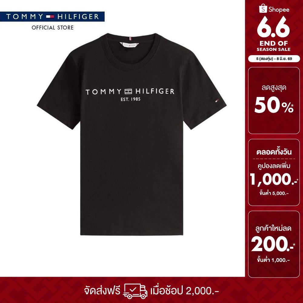 [ลดเพิ่ม 25% โค้ด T3JUNM3R3Y26] Tommy Hilfiger เสื้อยืด ผู้หญิง รุ่น WW0WW40276 BDS - สีดำ ทรง Regular