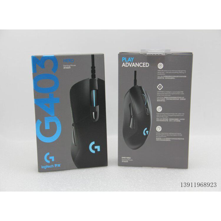 Logitech g403/g403hero เมาส์สําหรับเล่นเกมแบบมีสายกินไก่มาโครพร้อมน้ําหนัก lol/cf RGB
