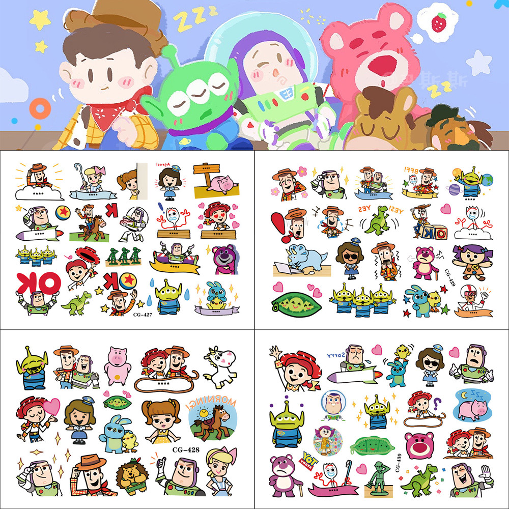 Toy Story Toy Story Toy Story เด็กการ์ตูน Tattoo สติกเกอร์ Party Tattoo Water Transfer สติกเกอร์
