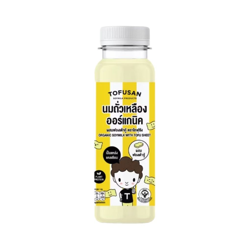 โทฟุซัง นมถั่วเหลืองผสมฟองเต้าหู้ Tofusan Soy Milk Tofu Sheet 280ml.