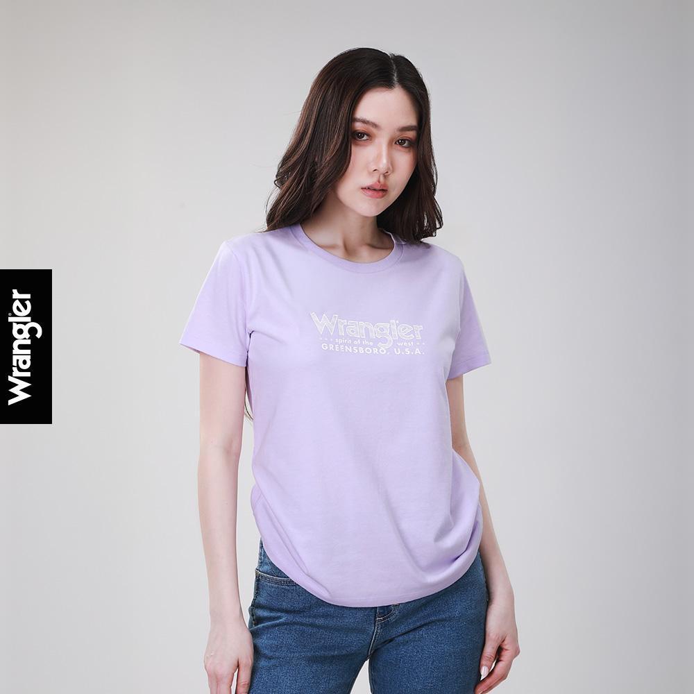 WRANGLER เสื้อยืดแขนสั้นผู้หญิง รุ่น WR S526WTSSF34 สีม่วง