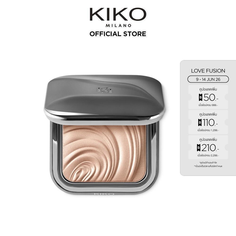 KIKO MILANO Glow Fusion Intense Powder Highlighter โกลว์ ฟิวชั่น อินเทนซ์ พาวเดอร์ ไฮไลท์เตอร์ (ไฮไลท์ หน้าฉ่ำวาว เงา)