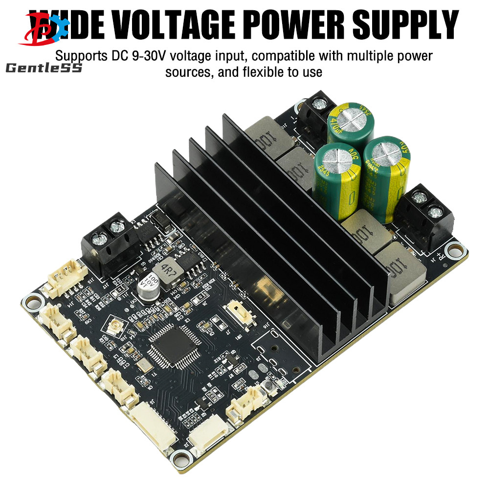 DC9-30V BT เครื่องขยายเสียง Dual Channel 2*100W รองรับการปรับแต่งฟังก์ชั่นการจูน APP