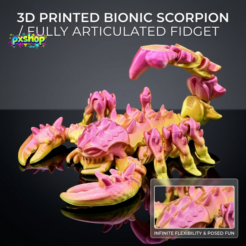 [พร้อมส่ง] แมงป่อง 3D Print (Articulated Scorpion) โมเดลแมลงขยับข้อต่อได้ยืดหยุ่น ของเล่น Sensory เสริมพัฒนาการ/คลายเครียด ของแต่งโต๊ะคอมสุดเท่