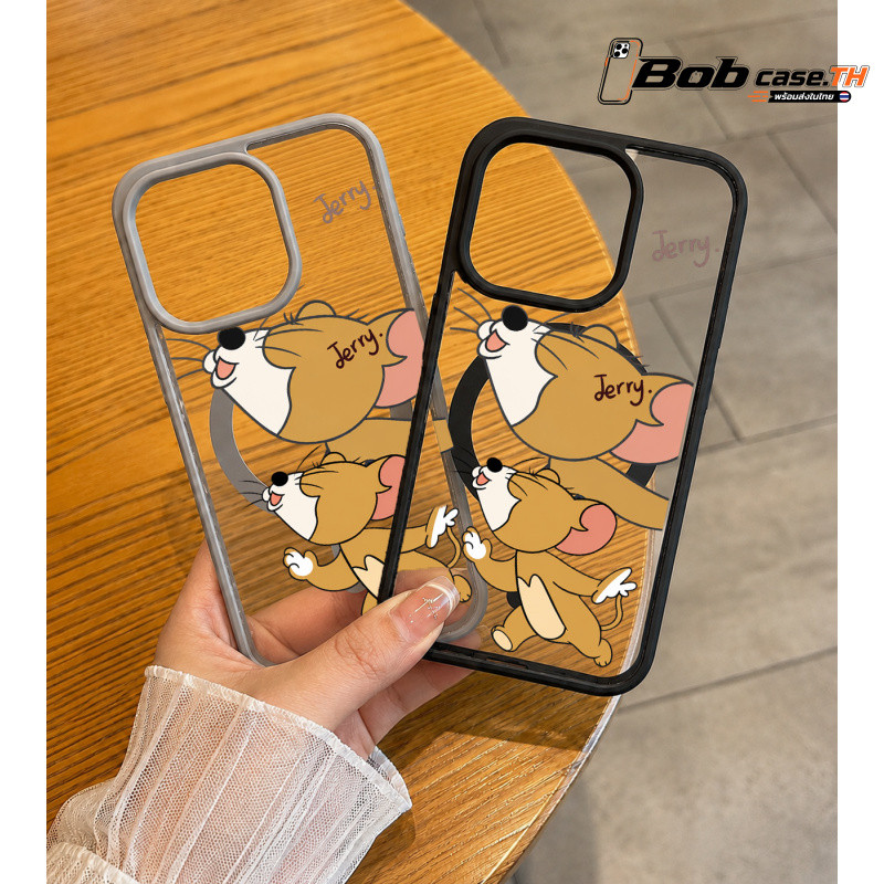 เจอรี่ย์-เคสแม่เหล็กกันกระแทก iPhone Samsung 17/16/15/14/13/12/11 Pro Max Plus A06/A16/A15 5G/S24 Ul