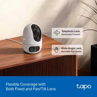 Tapo C245D / Tapo กล้องวงจรปิด 3MP+3MP (Lens3.1/6mm) (Wi-Fi) Dual Lens Pan/Tilt
