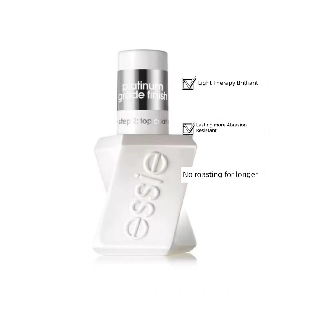 ยาทาเล็บ สีทาเล็บ American ESSIE Micro-Phototherapy Platinum Top Oil Bright Oil Quick-Drying Translu