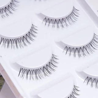 5 คู่ UV Shape ขนตาปลอมธรรมชาติ Wispy มังงะการ์ตูน Eye Reusable เกาหลีแต่งหน้า Lashes