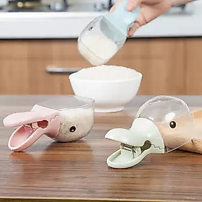 GH168 - DUCK MOTIF RICE MEASURING กระจกกระจก | กระจก SPOON พร้อม CLAMP | ถ้วยทําผิว