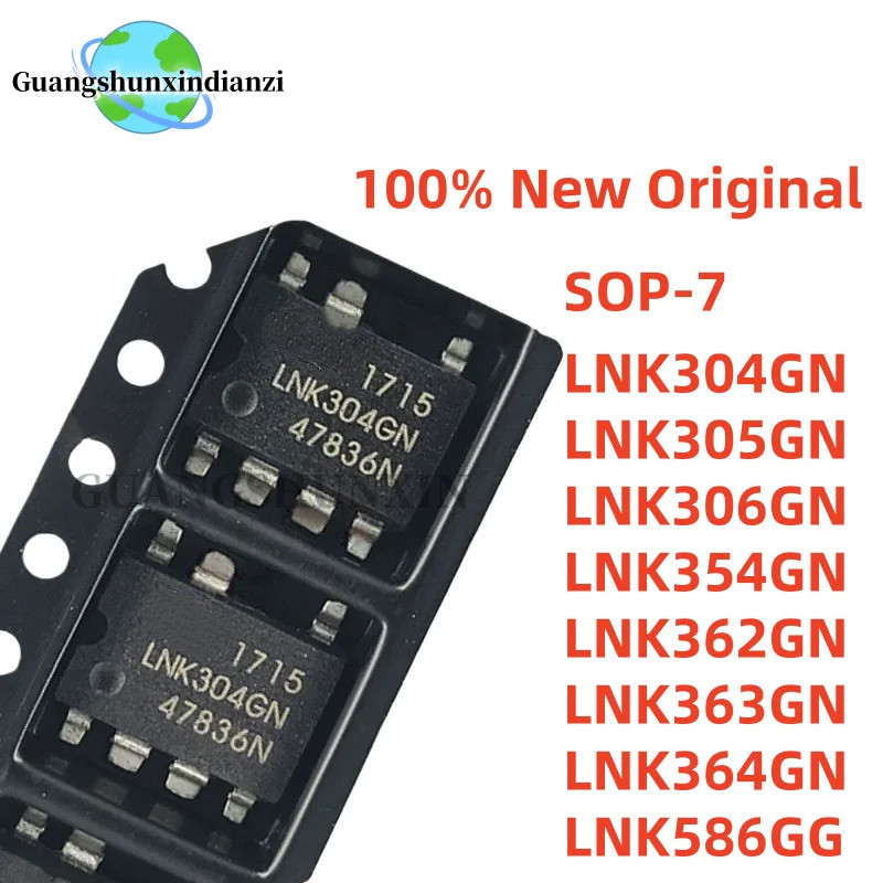 5PCS LNK304GN LNK305GN LNK306GN LNK354GN LNK362GN LNK363GN LNK364GN LNK586GG SOP-7 ชิปจัดการพลังงานใ