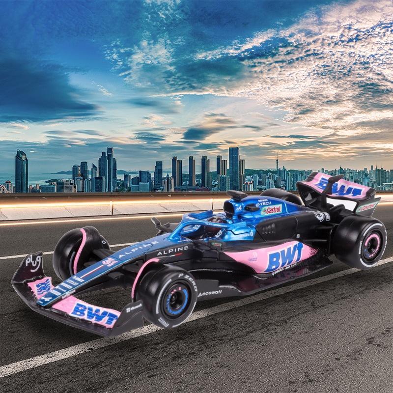 1:43 รถโมเดล F1 อัลไพน์ BWT Alpine รถแข่งจำลองจากโลหะผสม