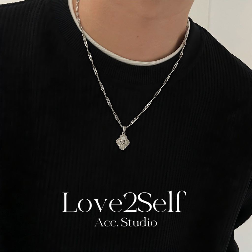 Love2selfX099 Vintage Unisex Shell จี้สร้อยคอกันน้ําสแตนเลส Non Tarnish Chain ทนทาน Silver Tone สวมใส่ทุกวันของขวัญ