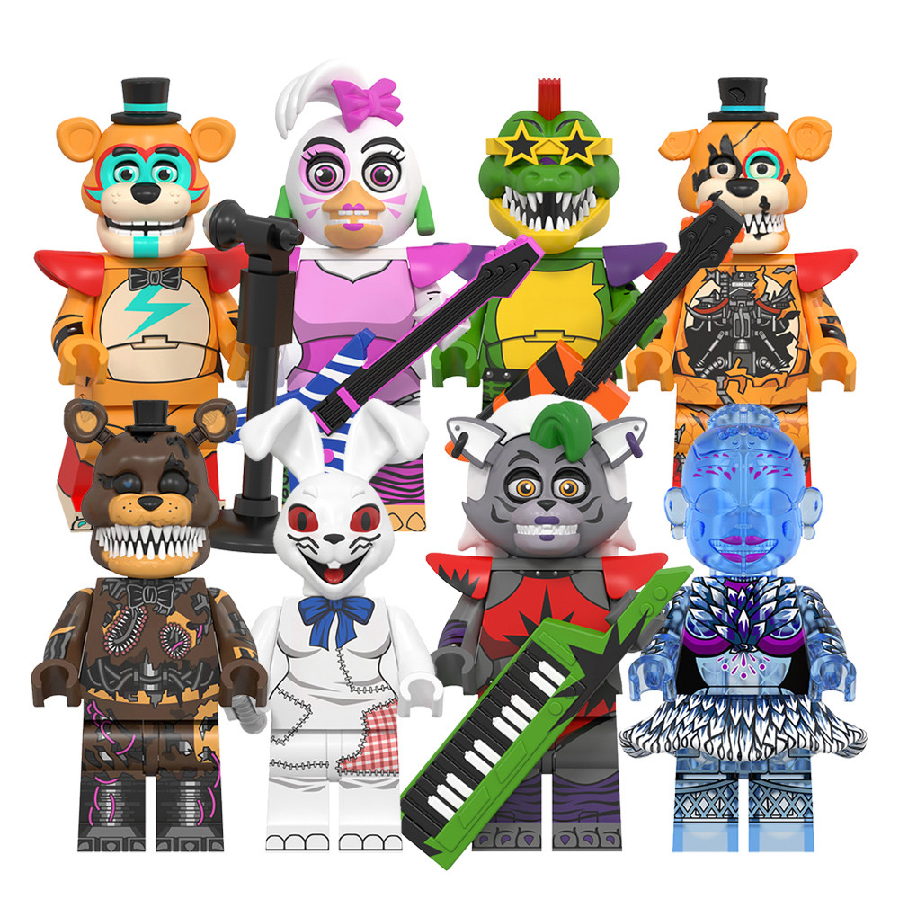 FNAF Chica Crush Freddy Roxanne Wolf Vanny Ballora Gator Springtrap บล็อกรูปของเล่นเด็ก