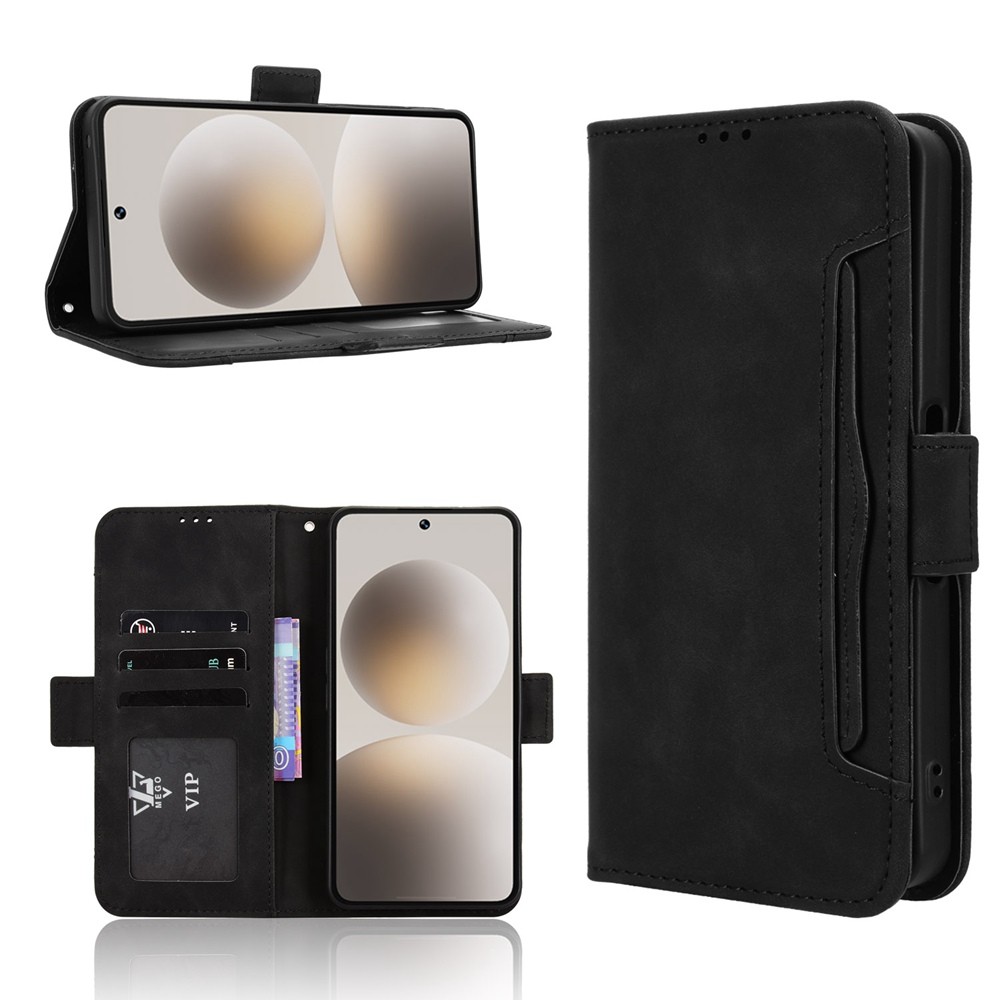 Multi-Card Slots Casing for Natural AI Phone Wallet Case PU Leather Magnetic Buckle Flip Cover