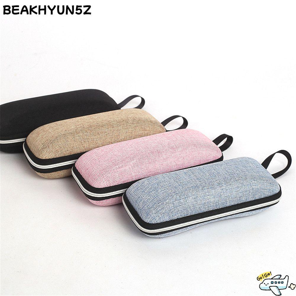 BEAKHYUN5Z กล่องใส่แว่นตาแฟชั่นซิปที่วางแว่นตาสํานักงานสําหรับเดินทาง