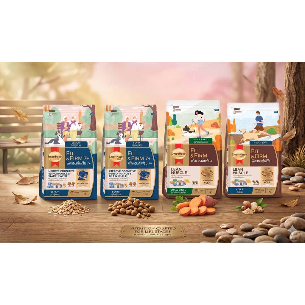 SmartHeart GOLD Fit&Firm อาหารสุนัข สูตรฟิตแอนด์เฟิร์ม สำหรับสุนัขพันธุ์ใหญ่ ขนาด 10 กก.{อาหารสุนัขเม็ด}