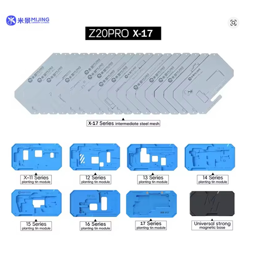 MIJING Z20 Proชุดแพลตบอลขา IC ชั้นกลางสำหรับ iPhone X-17 PRO MAX