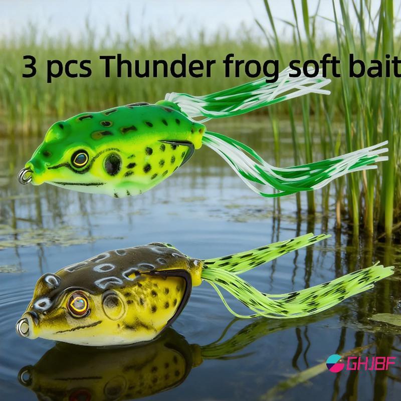 GHJBF] Frog Bait Lure 1 ชิ้น Pa พลาสติก Hooks ออกแบบสําหรับสดและน้ําเค็ม คอเต่าเดิม นศ.ม.
