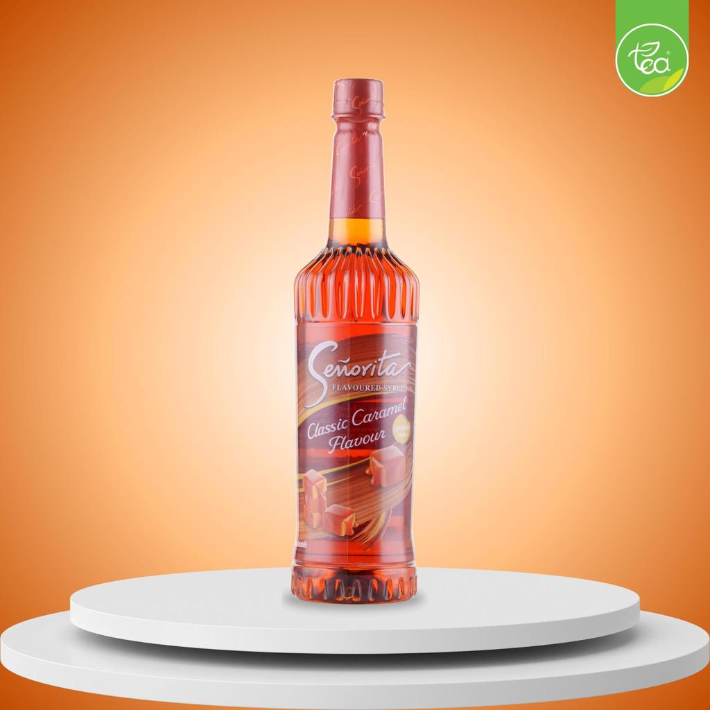 ไซรัปส้มยูสุ Senorita Syrup ไซรัปซินญอริต้า น้ำส้มยูสุ Yuzu Syrup น้ำเชื่อมผลไม้เข้มข้น ขนาด 750 ml. จำหน่ายโดย ทีอีเอ
