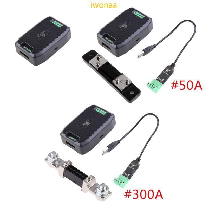 Iwo PZEM-017 โมดูล 300A 50A Shunt RS485 สาย USB สําหรับวัดกระแสพลังงานที่ใช้งานทนทานมั่นคง
