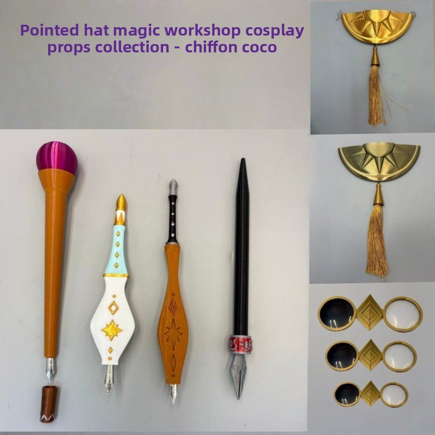 ใหม่ในสต็อก Atelier of Witch หมวก Qifrey Coco คอสเพลย์ Props ไม้กายสิทธิ์โค้งมนปากกาอะนิเมะมังงะของสะสม