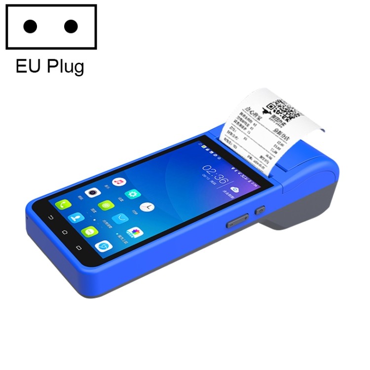 พร้อมสต็อก POS-6000 4G รุ่น 2GB+32GB 58mm PDA มือถือ 5.5 นิ้ว Barcode รหัสสองมิติ Android สมาร์ทสแกน