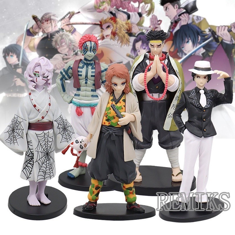 Action Figure Demon Rui Sabito Akaza Kibutsuji Muzan Himejima Gyoumei PVC Action Figure มังงะตัวเลขข