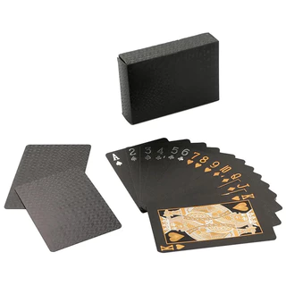 24K Gold Waterproof Playing Cards Plastic Poker Game PET Table Games Halloween Christmas Family Game Nights Board Game
