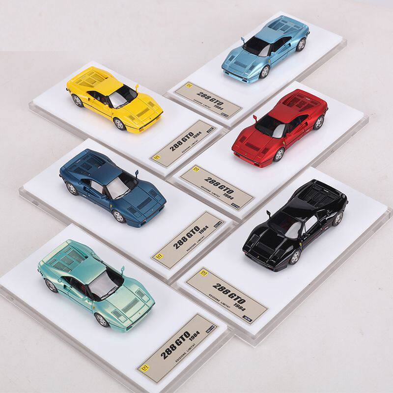 DMH 1: 64 Ferrari 288GTO รถเรซิ่นคอลเลกชันเครื่องประดับของขวัญวันเกิด