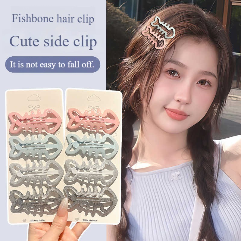 กิ๊บติดผมกระดูกปลาสําหรับผู้หญิงผมม้าใหญ่ BB คลิปเครื่องประดับผม