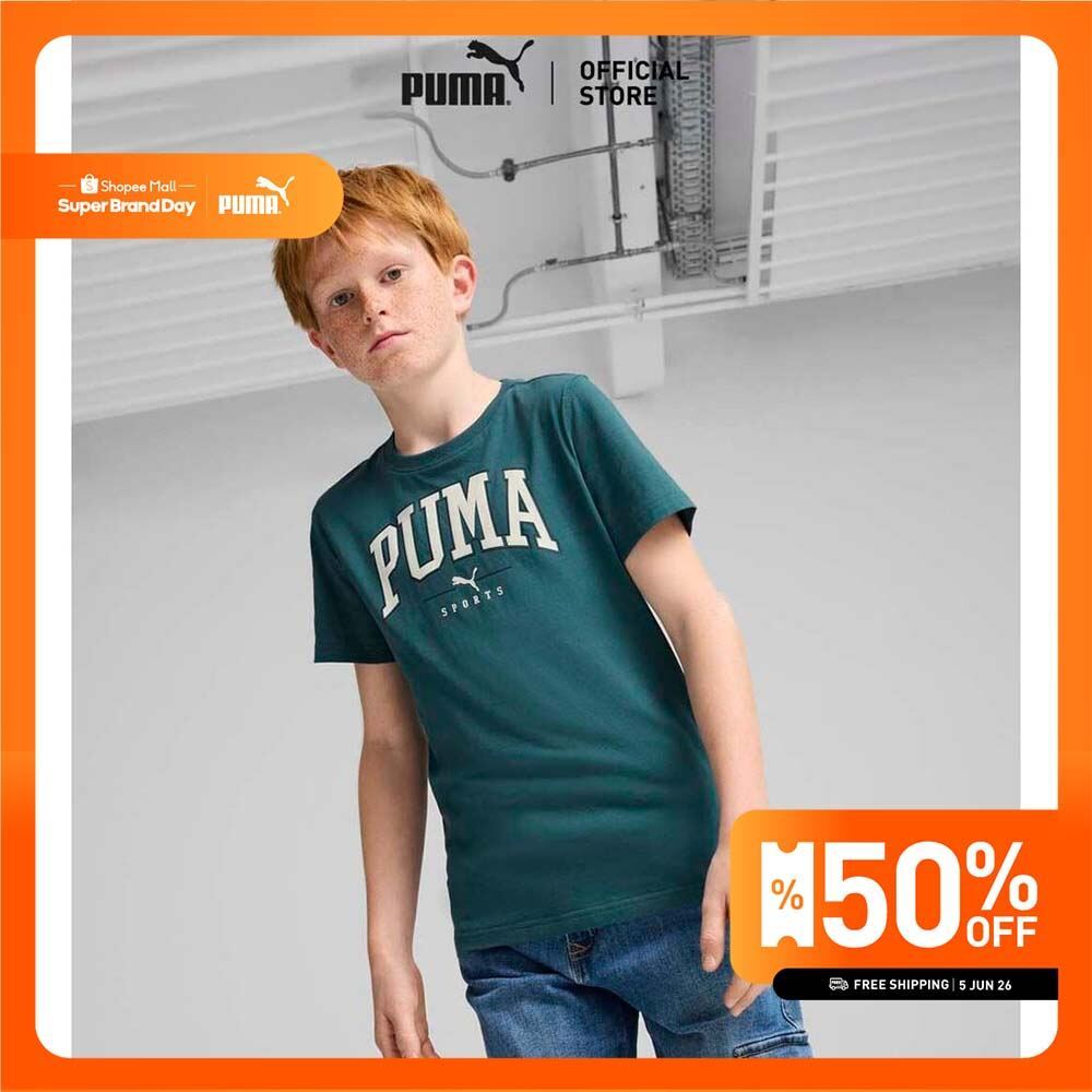 PUMA Kids PUMA SQUAD Big Graphic Tee สีเขียว - 68277222
